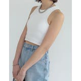 コットンリブカップ付きアメスリショート丈タンクトップ | Re:EDIT | 詳細画像10