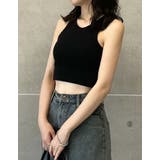 コットンリブカップ付きアメスリショート丈タンクトップ | Re:EDIT | 詳細画像26