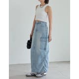 コットンリブカップ付きアメスリショート丈タンクトップ | Re:EDIT | 詳細画像29