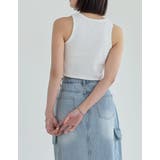 コットンリブカップ付きアメスリショート丈タンクトップ | Re:EDIT | 詳細画像30