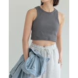 コットンリブカップ付きアメスリショート丈タンクトップ | Re:EDIT | 詳細画像32