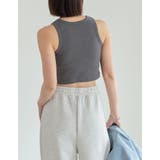 コットンリブカップ付きアメスリショート丈タンクトップ | Re:EDIT | 詳細画像33