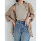 コットンリブカップ付きアメスリショート丈タンクトップ | Re:EDIT | 詳細画像34