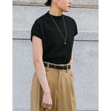 着回し力に優れたモードカジュアルな1枚 モックネックフレンチスリーブTシャツ | Re:EDIT | 詳細画像15