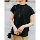 着回し力に優れたモードカジュアルな1枚 モックネックフレンチスリーブTシャツ | Re:EDIT | 詳細画像17