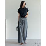 [UVカット][接触冷感][紫外線対策]モックネックフレンチスリーブTシャツ | Re:EDIT | 詳細画像8 