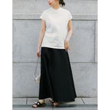 着回し力に優れたモードカジュアルな1枚 モックネックフレンチスリーブTシャツ | Re:EDIT | 詳細画像10