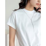 着回し力に優れたモードカジュアルな1枚 モックネックフレンチスリーブTシャツ | Re:EDIT | 詳細画像23
