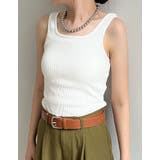 テレコリブスクエアネックタンクトップ | Re:EDIT | 詳細画像12 