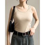 テレコリブスクエアネックタンクトップ | Re:EDIT | 詳細画像14 