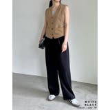 スクエアネックフライスリブボーダータンクトップ | Re:EDIT | 詳細画像12