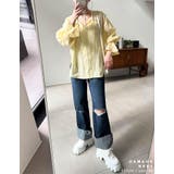 ルーズなシルエットが旬のモードスタイルに コットンロールアップデニムパンツ パンツ | Re:EDIT | 詳細画像16