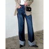 ルーズなシルエットが旬のモードスタイルに コットンロールアップデニムパンツ パンツ | Re:EDIT | 詳細画像5