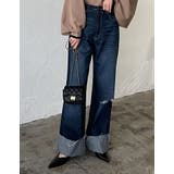 ルーズなシルエットが旬のモードスタイルに コットンロールアップデニムパンツ パンツ | Re:EDIT | 詳細画像8