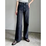 ブラック(001) | [低身長/高身長/大きいサイズ有]コットンデニムバギーパンツ | Re:EDIT