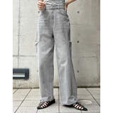 サイドスリットワイドストレートコットンデニムパンツ | Re:EDIT | 詳細画像13