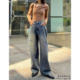 サイドスリットワイドストレートコットンデニムパンツ | Re:EDIT | 詳細画像14