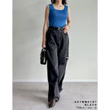 サイドスリットワイドストレートコットンデニムパンツ | Re:EDIT | 詳細画像36