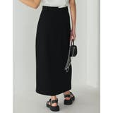 リサイクルツイルウエストデザインスリットナロースカート | Re:EDIT | 詳細画像11