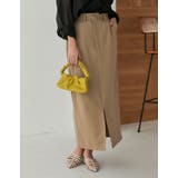 リサイクルツイルウエストデザインスリットナロースカート | Re:EDIT | 詳細画像14