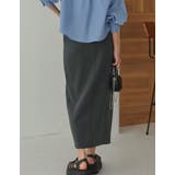 リサイクルツイルウエストデザインスリットナロースカート | Re:EDIT | 詳細画像16