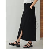 リサイクルツイルウエストデザインスリットナロースカート | Re:EDIT | 詳細画像10