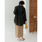 リサイクルツイルウエストデザインスリットナロースカート | Re:EDIT | 詳細画像25