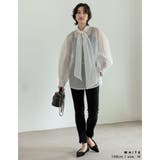 オーガンジーシアーボウタイブラウス | Re:EDIT | 詳細画像11