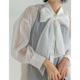 オーガンジーシアーボウタイブラウス | Re:EDIT | 詳細画像12