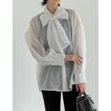 オーガンジーシアーボウタイブラウス | Re:EDIT | 詳細画像4