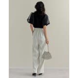 オーガンジースリーブ半袖トップス | Re:EDIT | 詳細画像14 