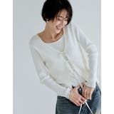 ホワイト(002) | [2点セット]リボンカーディガン×アメスリキャミソールセット | Re:EDIT