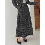 [低身長サイズ有]ツイードライクフレアスカート | Re:EDIT | 詳細画像3 