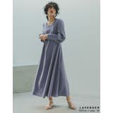 優美な印象に仕上げたフレアワンピース ロングカフスフィットアンドフレアワンピース | Re:EDIT | 詳細画像17