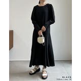 優美な印象に仕上げたフレアワンピース ロングカフスフィットアンドフレアワンピース | Re:EDIT | 詳細画像8