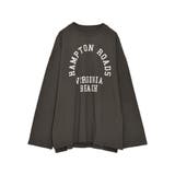 チャコール(006) | カレッジロゴチュニック丈長袖Tシャツ | Re:EDIT