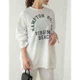 カレッジロゴチュニック丈長袖Tシャツ | Re:EDIT | 詳細画像3