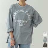 カレッジロゴチュニック丈長袖Tシャツ | Re:EDIT | 詳細画像1