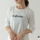 きれいめカジュアルに仕上がるロゴT 五分袖ショート丈ロゴTシャツ トップス | Re:EDIT | 詳細画像1