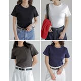 [新色追加][累計販売枚数2 1万枚突破][華奢見えリブTシャツ]テレコリブクル… | Re:EDIT | 詳細画像12 