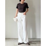 [累計販売枚数2 1万枚突破][華奢見えリブTシャツ]テレコリブクルーネック半袖… | Re:EDIT | 詳細画像14 