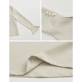 パールデザインブラウス&テーパードパンツセットアップ | Re:EDIT | 詳細画像22