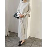 パールデザインブラウス&テーパードパンツセットアップ | Re:EDIT | 詳細画像31