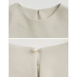 パールデザインブラウス&テーパードパンツセットアップ | Re:EDIT | 詳細画像32