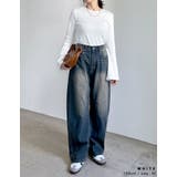 [新色追加][累計販売枚数1 9万枚突破]クルーネックフレアスリーブリブカットソ… | Re:EDIT | 詳細画像16 