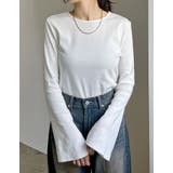 [新色追加][累計販売枚数1 9万枚突破]クルーネックフレアスリーブリブカットソ… | Re:EDIT | 詳細画像8 