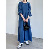 ブルー(013) | 優美な雰囲気を演出する上品ワンピ ポーラティアードマキシワンピース ワンピース | Re:EDIT