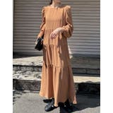 モカベージュ(019) | 優美な雰囲気を演出する上品ワンピ ポーラティアードマキシワンピース ワンピース | Re:EDIT
