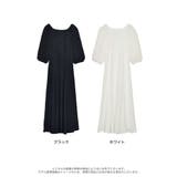 [低身長/高身長サイズ有]ポップコーンボリュームスリーブフレアワンピース | Re:EDIT | 詳細画像17 