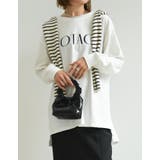 フロントロゴプリント長袖ロングTシャツ | Re:EDIT | 詳細画像3